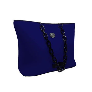 Borsa Shopping Greta con Catena (Blue)