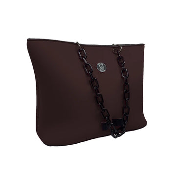 Borsa Shopping Greta con Catena (Brown)