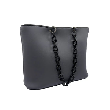 Borsa Shopping Greta con Catena (Grey)