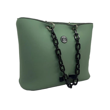Borsa Shopping Greta con Catena (Olive Green)