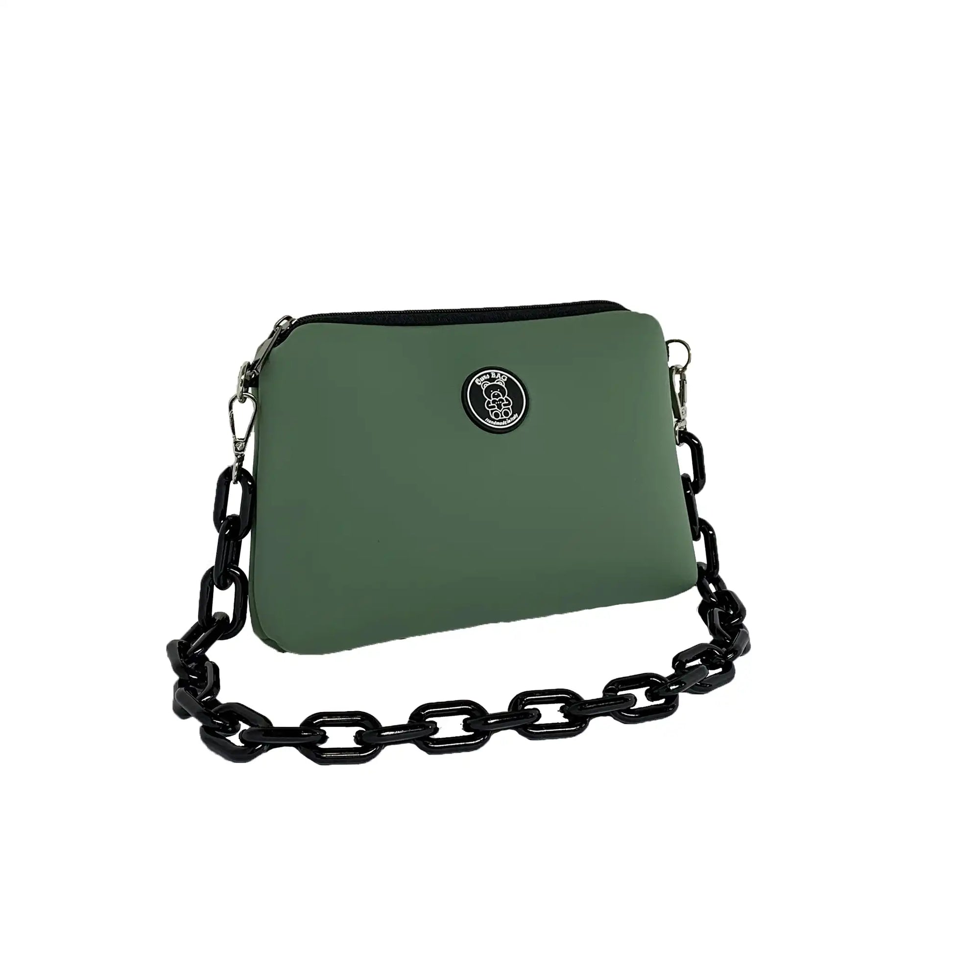 Pochette con Catena (Olive Green) by Ours Bag